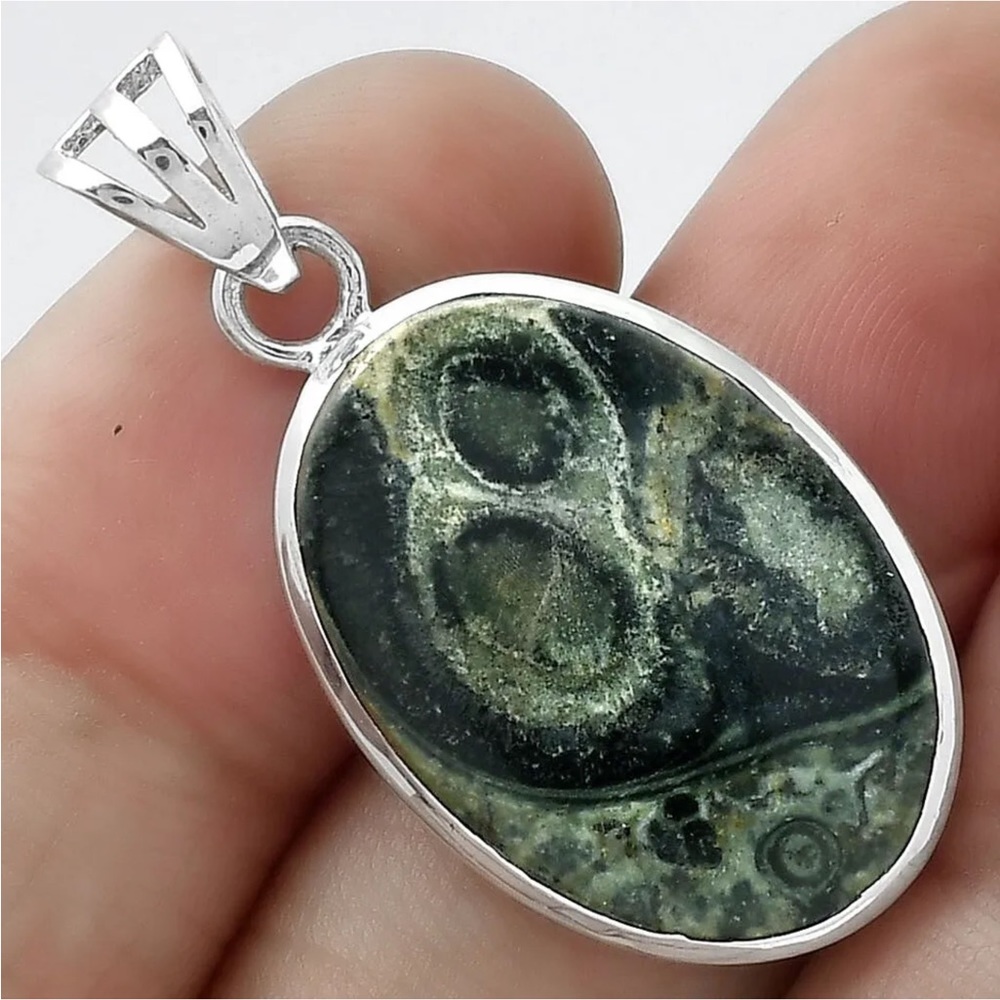 Star galaxy Jasper sterling silver pendant